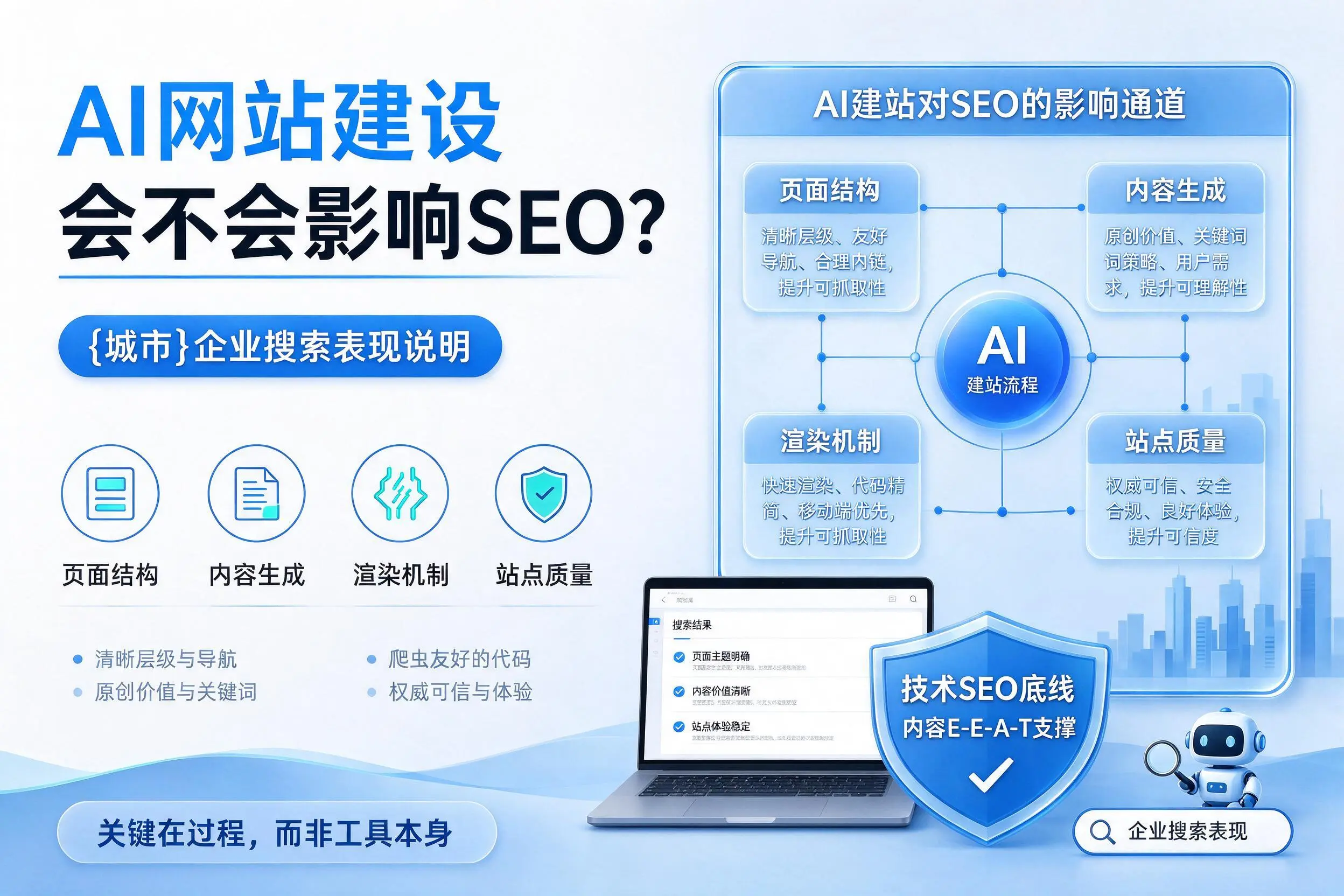 AI网站建设会不会影响SEO？合肥企业搜索表现说明
