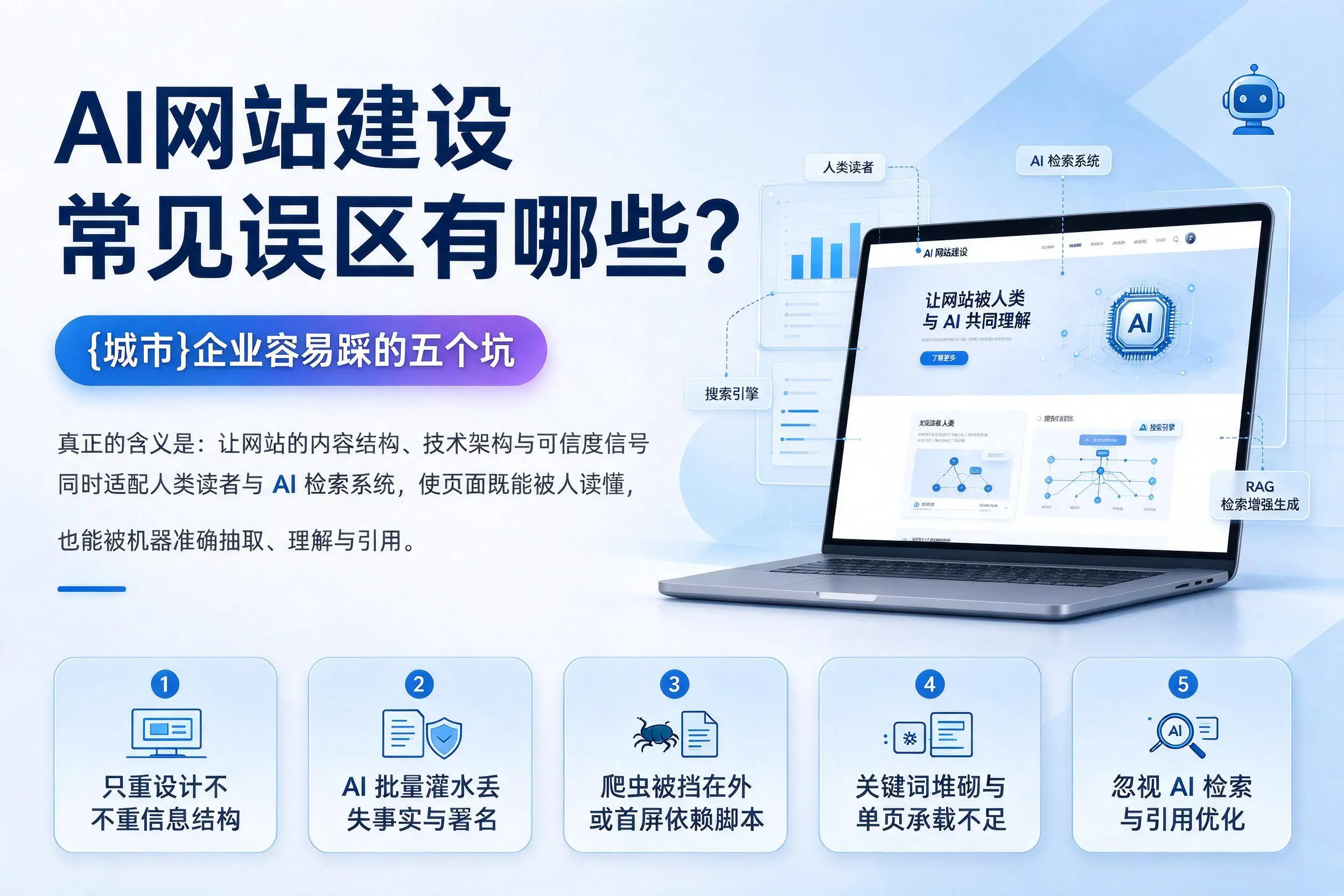 AI网站建设常见误区有哪些？合肥企业容易踩的五个坑