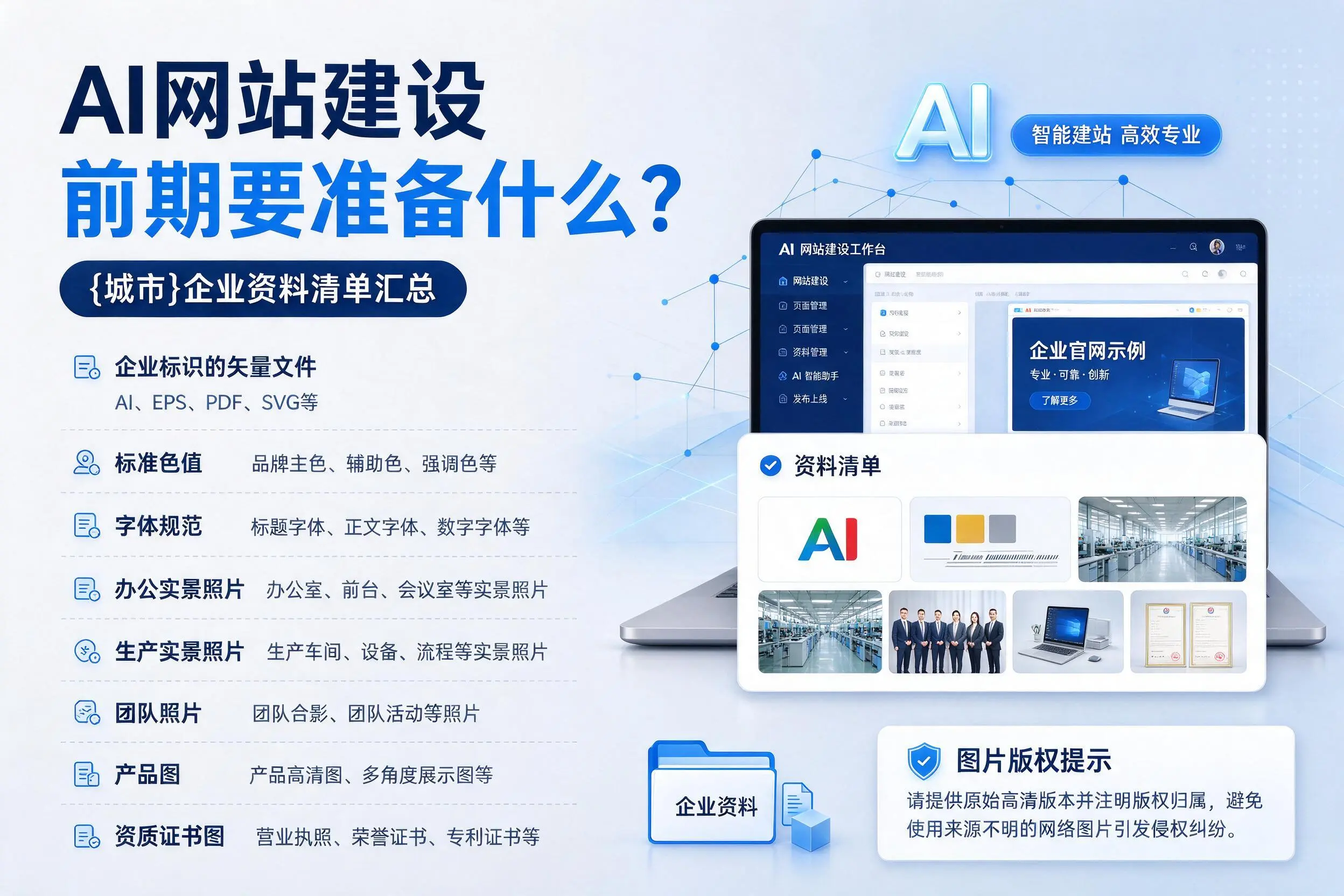 AI网站建设前期要准备什么?合肥企业资料清单汇总