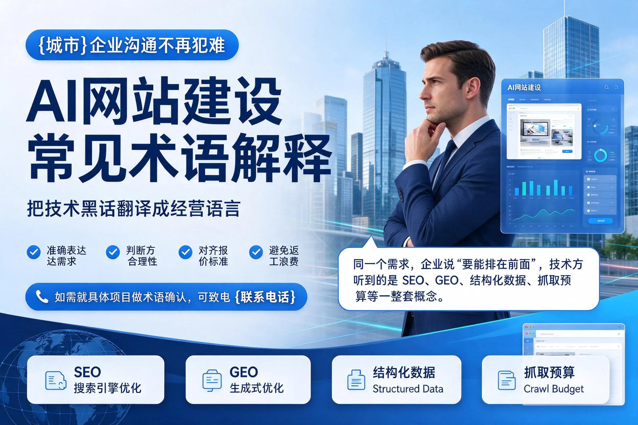 AI网站建设常见术语解释，合肥企业沟通不再犯难
