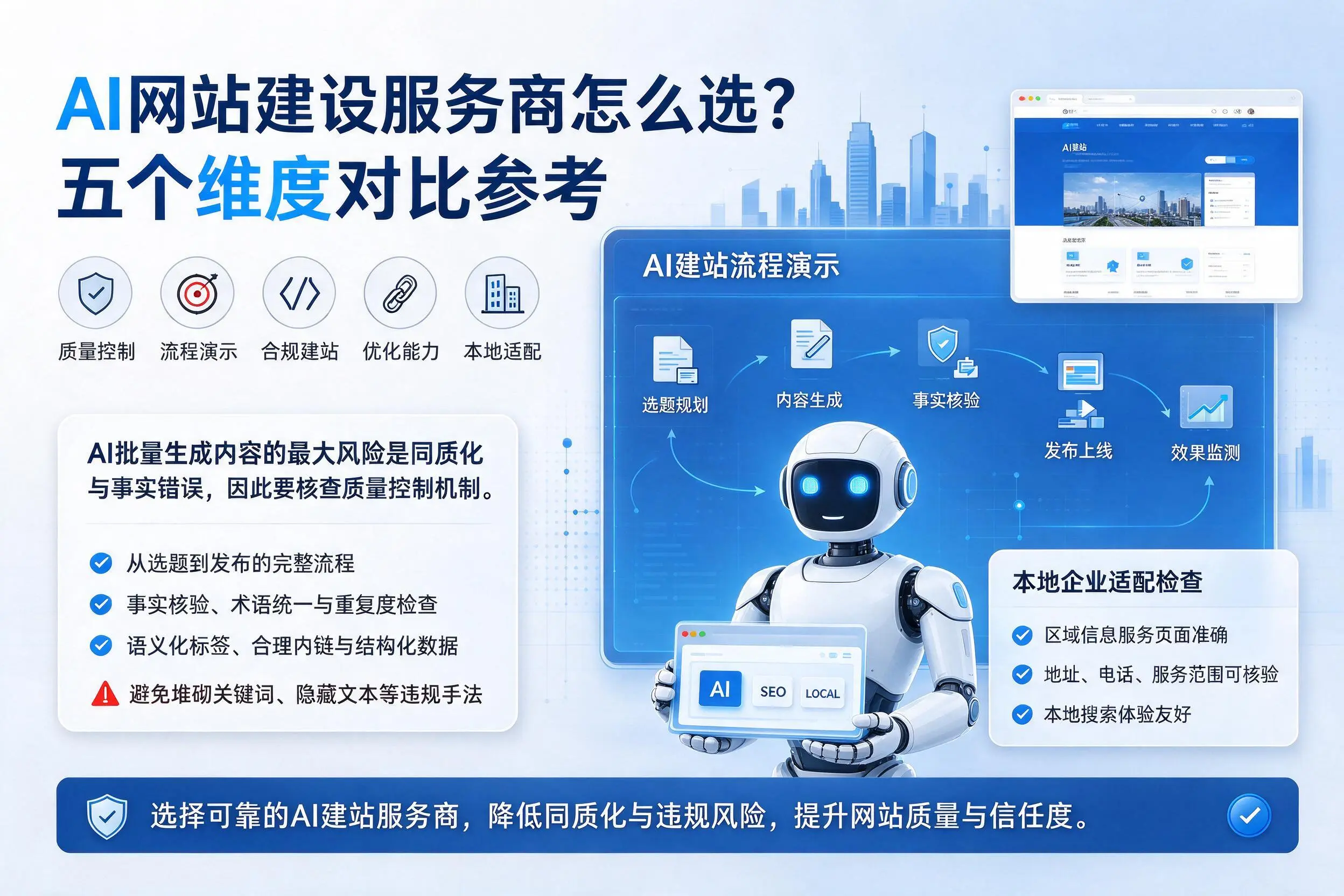 合肥AI网站建设服务商怎么选?五个维度对比参考
