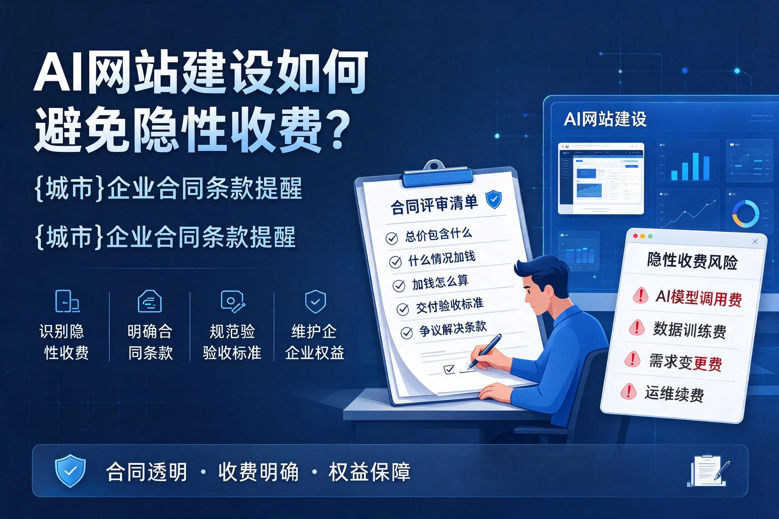 AI网站建设如何避免隐性收费?合肥企业合同条款提醒