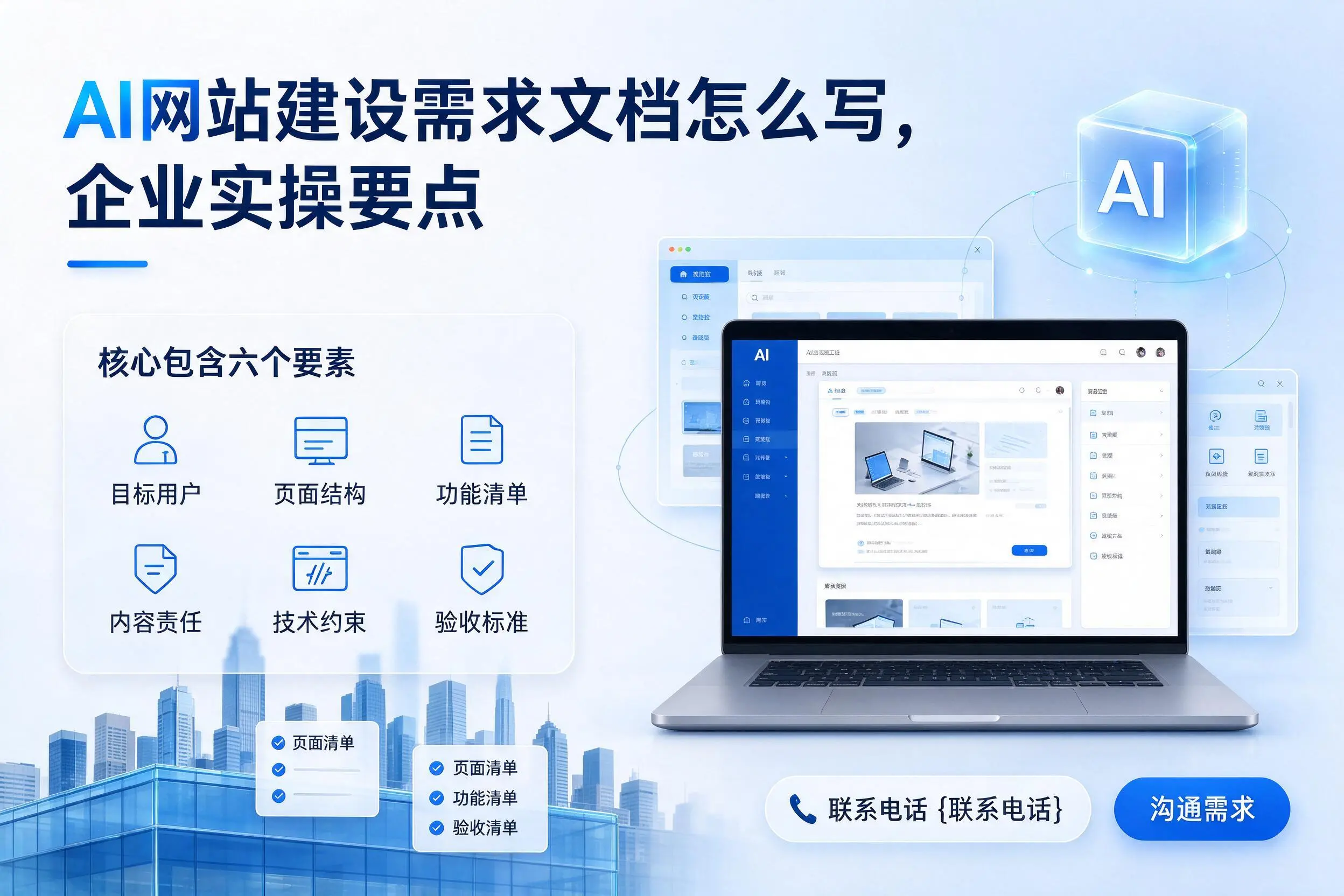 AI网站建设需求文档怎么写,合肥企业实操要点