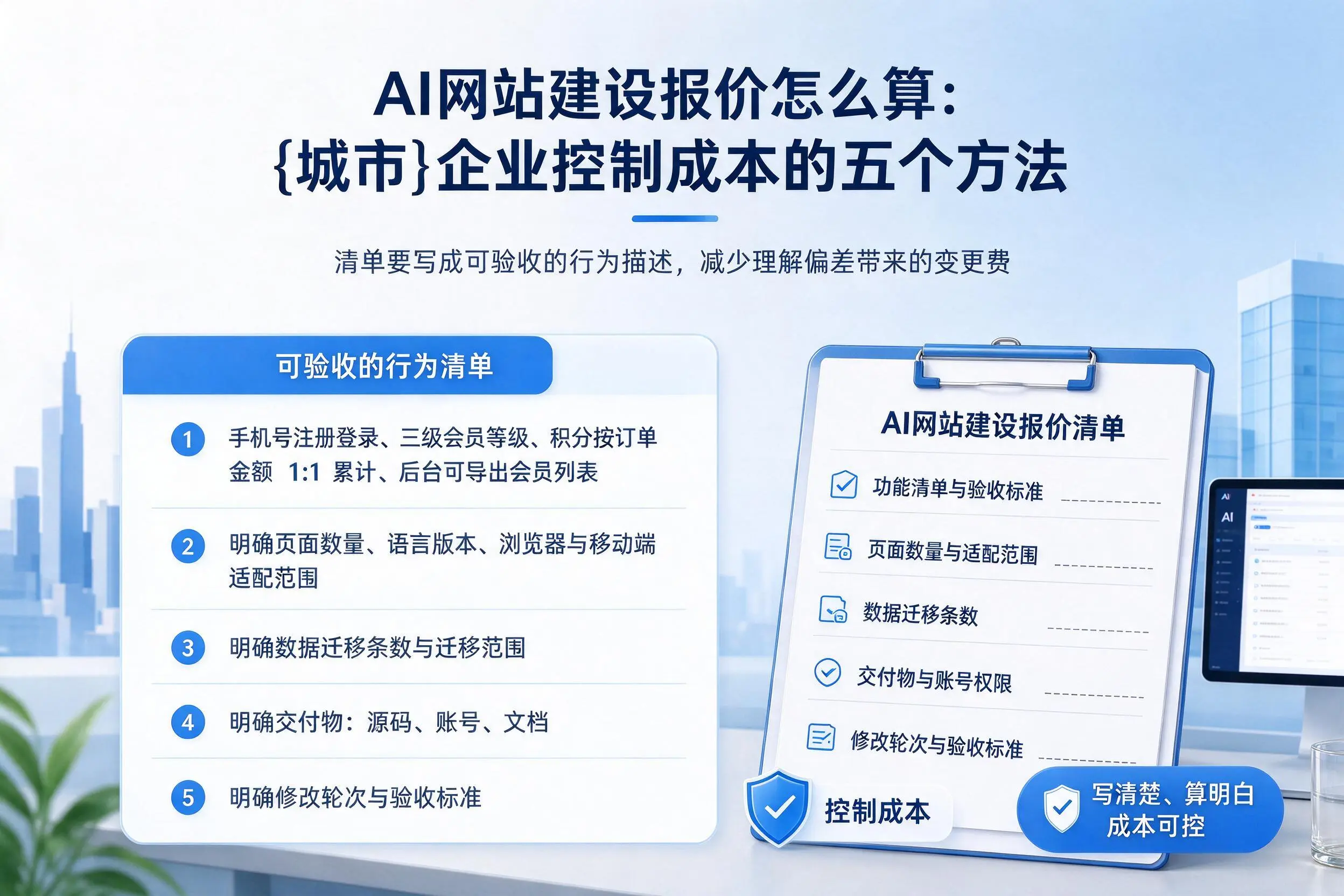 AI网站建设报价怎么算:合肥企业控制成本的五个方法